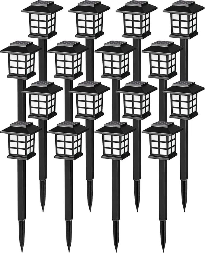 SOLPEX 16 Pack Solar Path Lights - Outdoor, Garden, Yard & Landscape (Warm White) by GreenHaven Gardens