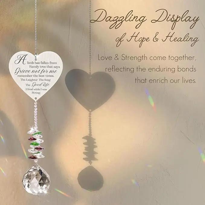 Memorial Gifts Crystal Garden Suncatcher, Sympathy Gifts for Loss of Loved One, in Memory of Loved One Gifts, Bereavement Gifts for Loss of Mom Dad, Cardinal Gifts Rainbow Maker Hanging Decoration by GreenHaven Gardens