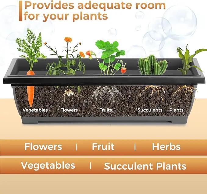 Raised Garden Planter Bed, Tiered Planter Stand with 5 Boxes (Brown), 26" Long*36.5" Wide*31" Tall, Good for Herbs, Flowers, or Vegetables in Patio Balcony Indoor Outdoor by GreenHaven Gardens
