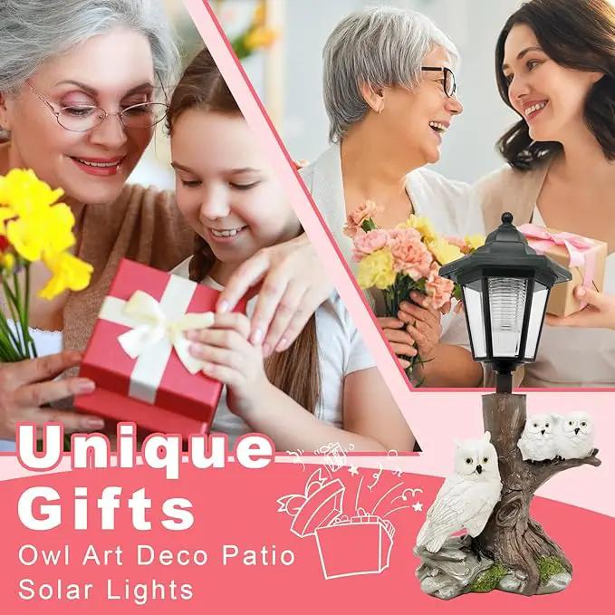Owl Solar Lights Outdoor Garden,Solar Owls for Outdoors,Solar Powered Owl Garden Statues Decor,Unique Gifts Lights for Patio,Yard,Balcony by GreenHaven Gardens