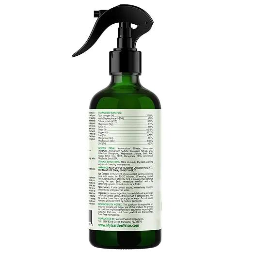 3-1-2 Fiddle Leaf Fig Foliar Spray - Plant Shine & Fertilizer - Premium Spray for Indoor Plants with Essential Nutrients - Fiddle Leaf Fig Plant Food & Fertilizer - Ready-to-Use (8 OZ) by GreenHaven Gardens