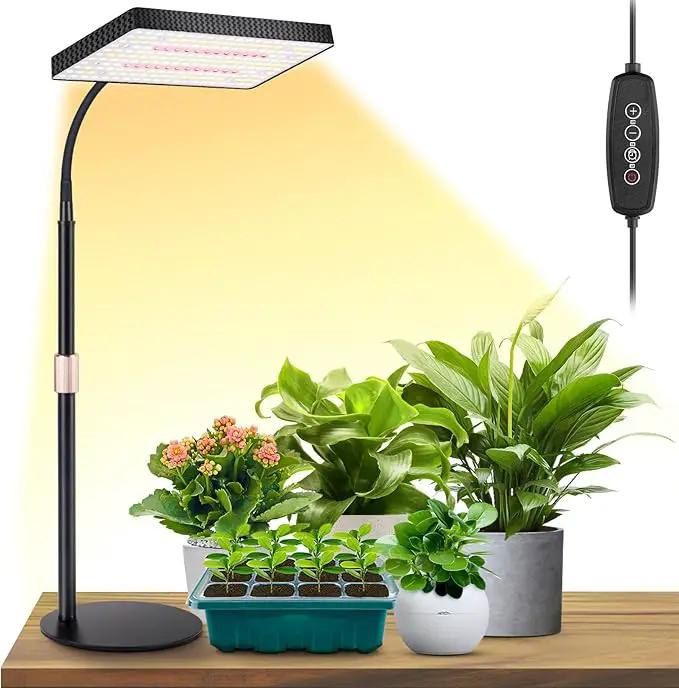 LBW Grow Lights for Indoor Plants Full Spectrum, 214 LEDs Plant Lights for Indoor Growing, Desk Plant Grow Lights Indoor with Timer 4/8/12H, 6 Dimmable Levels, Plant Lamp Height Adjustable 10"-26" by GreenHaven Gardens