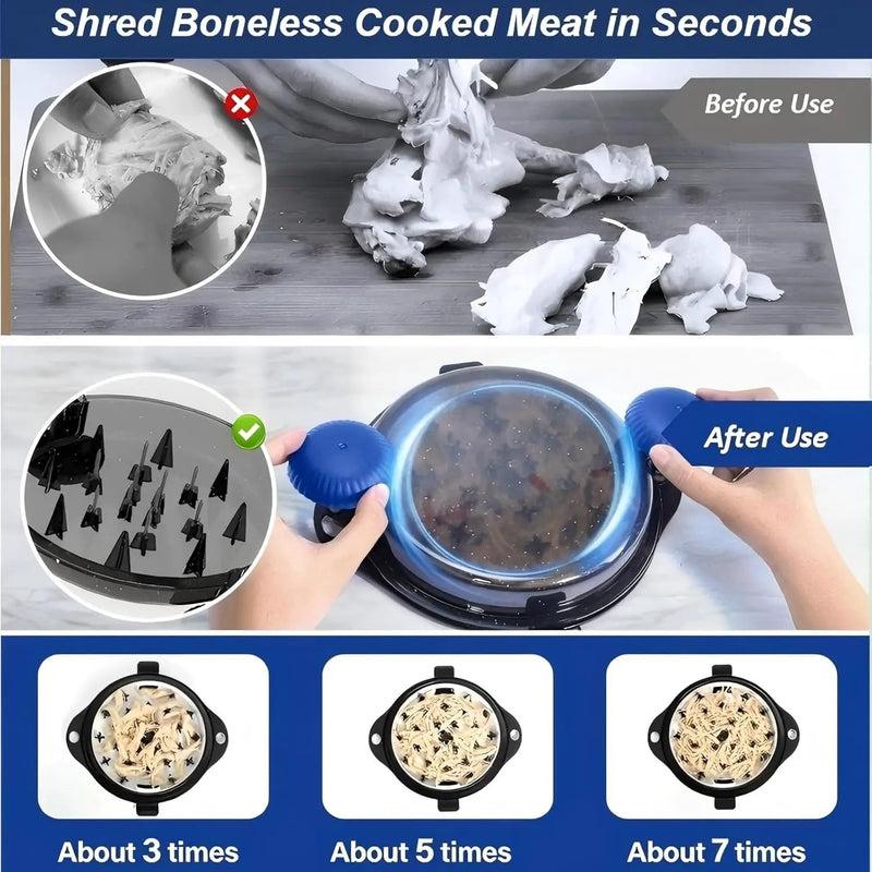 Chicken Shredder Meat Shredder Tool Twist Chicken Breast Shredder Large-Shredding Tools Chicken Breast, Pulled Pork, Beef with Stainless Steel Spikes (Blue&Black) by GreenHaven Gardens