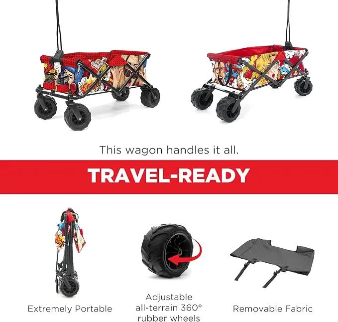 Creative Outdoor Original Folding Wagon All-Terrain Wheels by GreenHaven Gardens