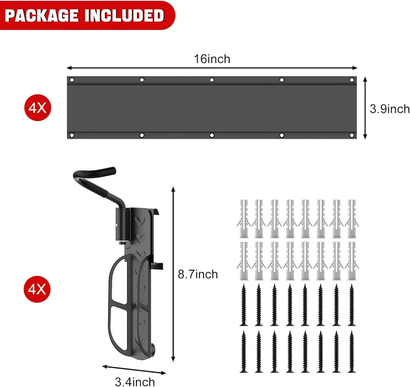 Ultrawall Swivel Bike Storage Rack, Adjustable Wall Mounted Bike Rack for Garage, Vertical Bike Hanger for Indoor Bicycle Storage, Space Saving Bike Holder by GreenHaven Gardens