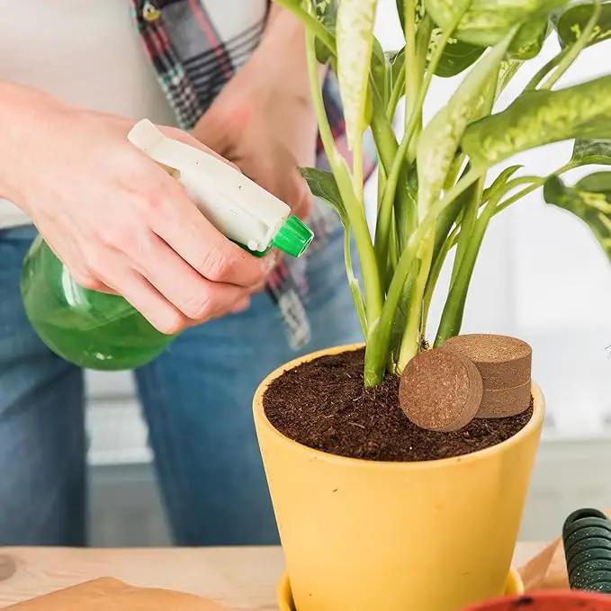 ZeeDix 100pcs 50mm Coco Coir Pellets, Compressed Coconut Coir Seed Starter Pellets Potting Soil Indoor Plants Soil Discs for Planting Flowers Bonsai Herbs Plants and Vegetables by GreenHaven Gardens