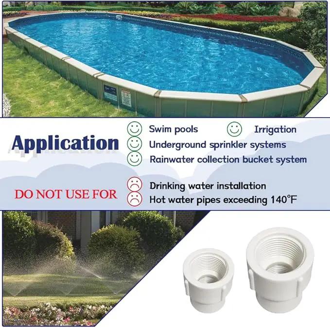 8PCS 1 to 3/4 Inch Double Female Threaded PVC Adapter Pressure Fittings 1" to 3/4" Female to Female Thread Coupling Pipe Fitting Connector for Garden Works HE046-1x3/4 by GreenHaven Gardens