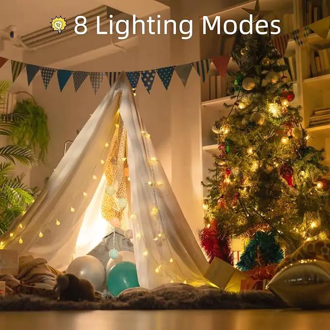360 LED String Lights 82ft, 8 Lighting Modes Plug in Fairy String Lights for Bedroom Classroom Patio Garden Wedding Party Christmas Outdoor Indoor Decorations Warm White by GreenHaven Gardens