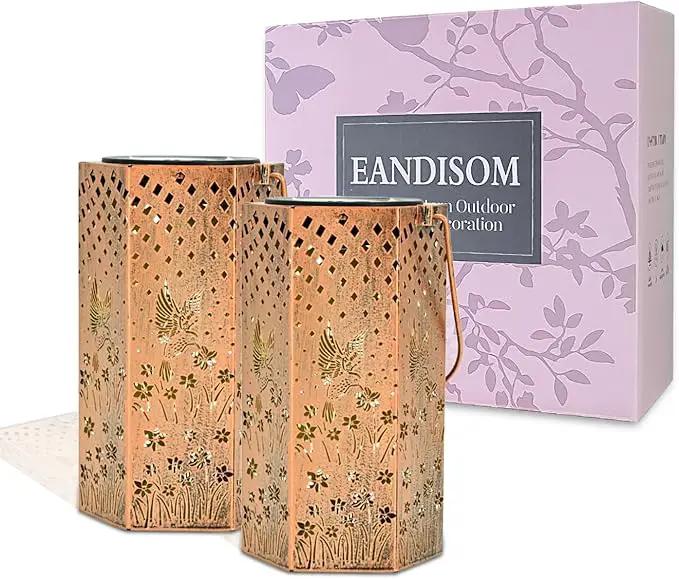 2 Pack Hummingbird Solar Lanterns Outdoor Waterproof - Birthday Gifts for Women, Men, Mom, Solar Lights Outdoor Hanging Garden Decor for Outside, Patio, Outdoor, Yard, Lawn, Balcony by GreenHaven Gardens