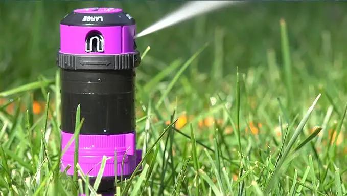 Dramm ColorStorm Gear Drive Sprinkler on Heavy Duty,Durable Metal Base, 4 Patterns, Ideal for Small, Medium & Large Areas with Pass Through Feature, Red, 40 Foot Diameter