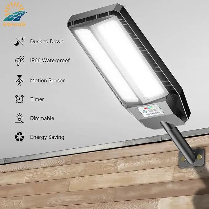 5000W Solar Lights Outdoor - 7000K LED Solar Street Lights Outdoor with Motion Sensor and Remote Control, IP66 Waterproof, Dusk to Dawn for Yard, Patio, 2 Pack by GreenHaven Gardens