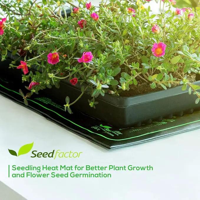 MET Certified 12 Pack Seedling Heat Mat, Seedfactor Waterproof Durable Germination Station Heat Mat, Warm Hydroponic Heating Pad for Indoor Home Gardening Seed Starter by GreenHaven Gardens