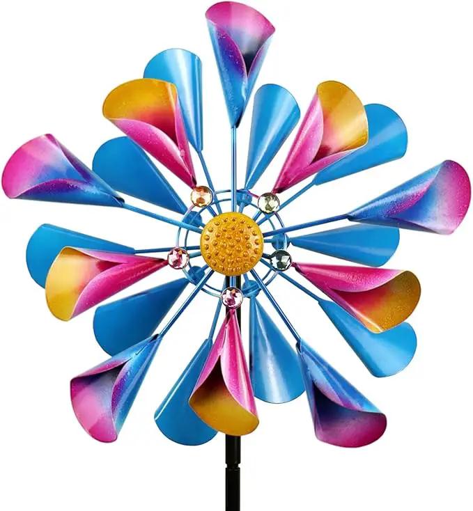 Wind Spinner Outdoor Hangable Wind Spinners 360 Degrees Metal Colorful Wind Spinner for Yard and Garden by GreenHaven Gardens