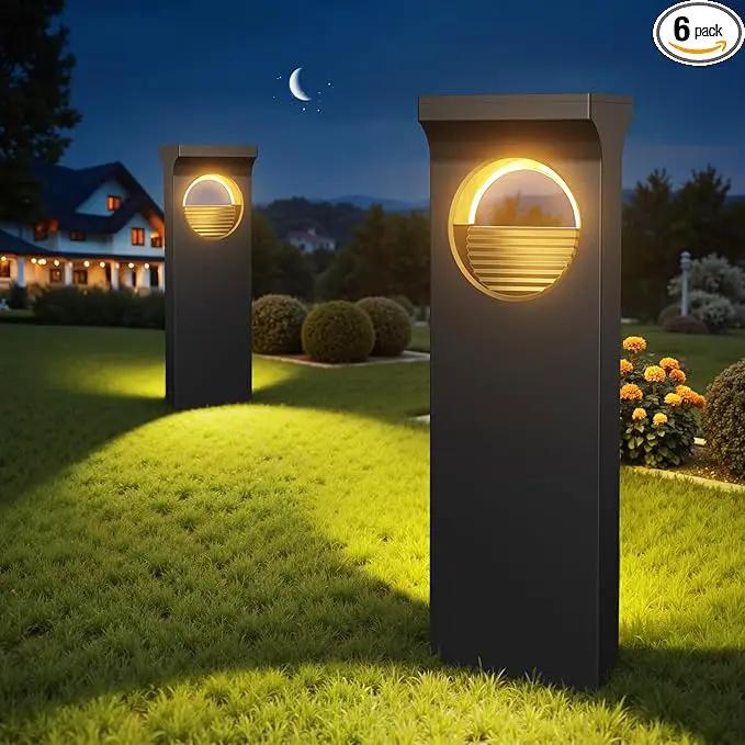 Solar Pathway Lights Outdoor, 6 Pack Upgraded Moon Shaped Landscape Lights - Brighter & Waterproof Solar Powered Decor for Yard, Garden, Path, Walkway Outside Decoration by GreenHaven Gardens