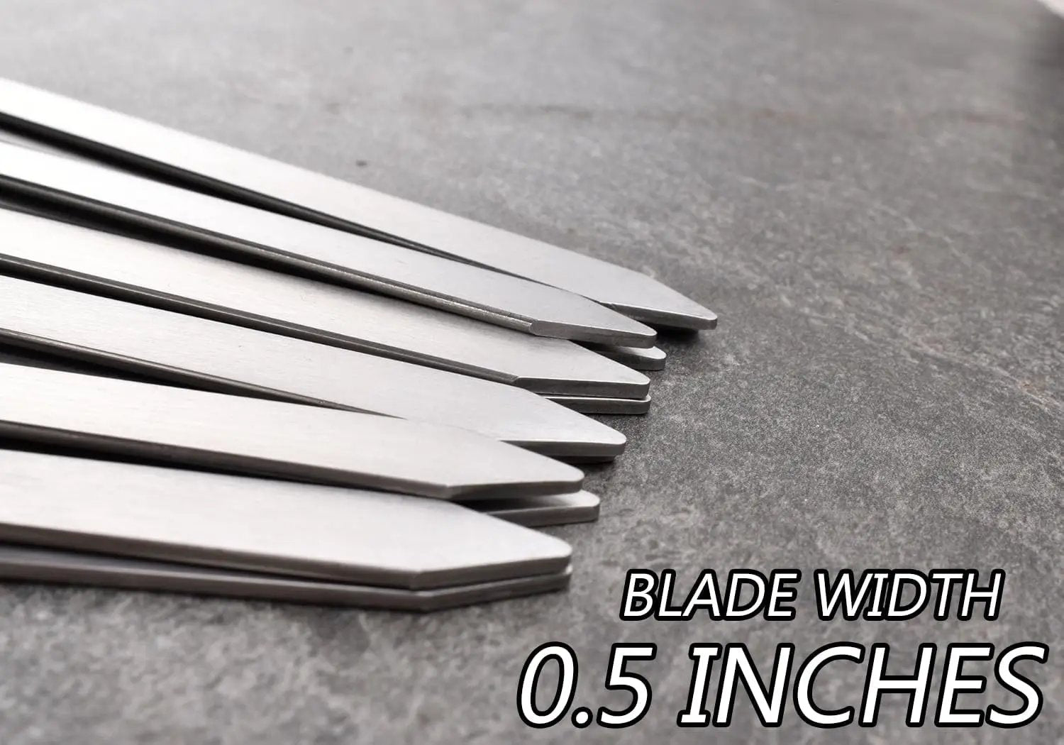17-Inch 24 Pack Long Flat BBQ Skewers, HONSHEN 3/8 Inch Stainless Steel Wide Blade with hardwood Handle barbecue skewers for Grilling Meat,Chicken,Shrimp,Vegetables (17Inch Flat BBQ Skewers 24p) by GreenHaven Gardens