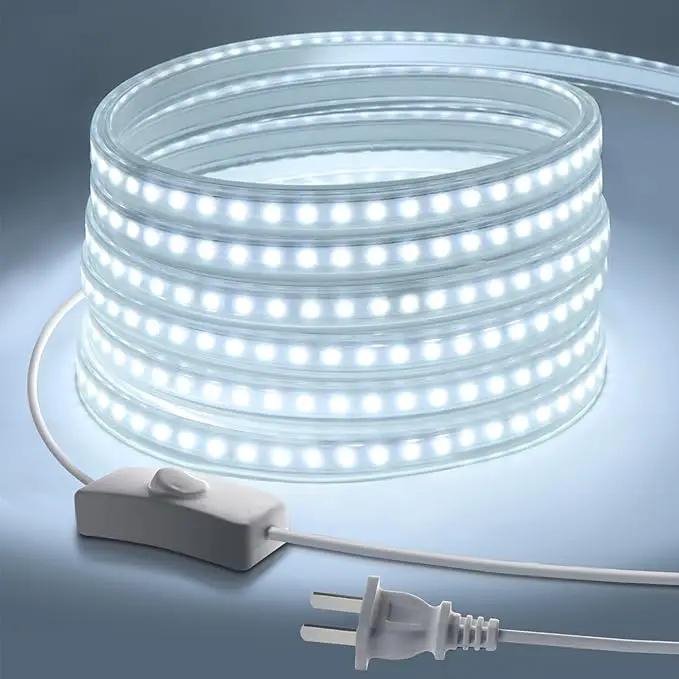 Outdoor LED Strip Lights,AC110V 65.6FT/20M LED Light Strip White,IP65 Waterproof 6500K Flexible LED Rope Lights for Patio Backyard Garden Kitchen Lighting(65.6FT, White) by GreenHaven Gardens