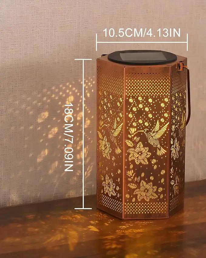 2 Pack Hummingbird Solar Lanterns Garden Decor - Birthday Gifts for Women Mom Grandma, Solar Lantern Outdoor Waterproof Hanging Solar Lights Outside for Yard, Patio, Lawn, Yard, Outdoor by GreenHaven Gardens