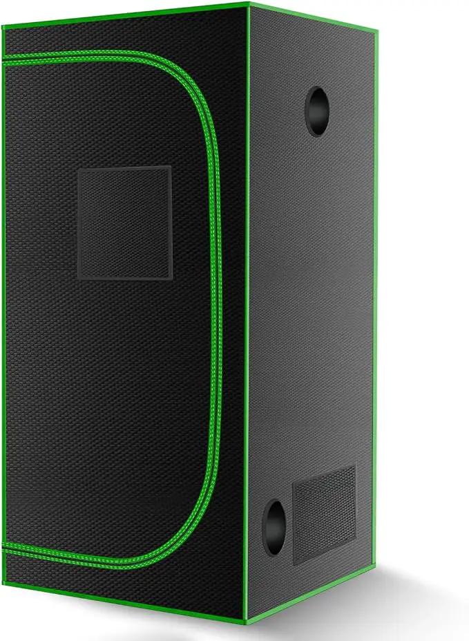 MELONFARM 32"x32"x63'' Grow Tent, High Reflective 600D Diamond Mylar Canvas with Observation Window and Floor Tray for Hydroponic Indoor Plant Growing by GreenHaven Gardens