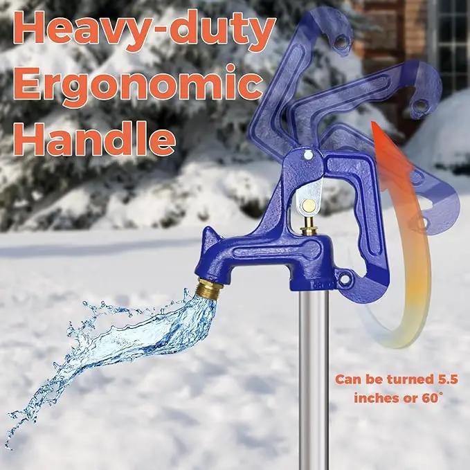 Frost Proof Yard Hydrant,3.25ft Frost Free Outdoor Faucet,Freeze Proof Outdoor Faucet 3/4" Pipe Connection,Frost Free Hydrant for Yard Garden Farm Pasture Irrigation,12" Bury Depth No Lead Hydrant by GreenHaven Gardens