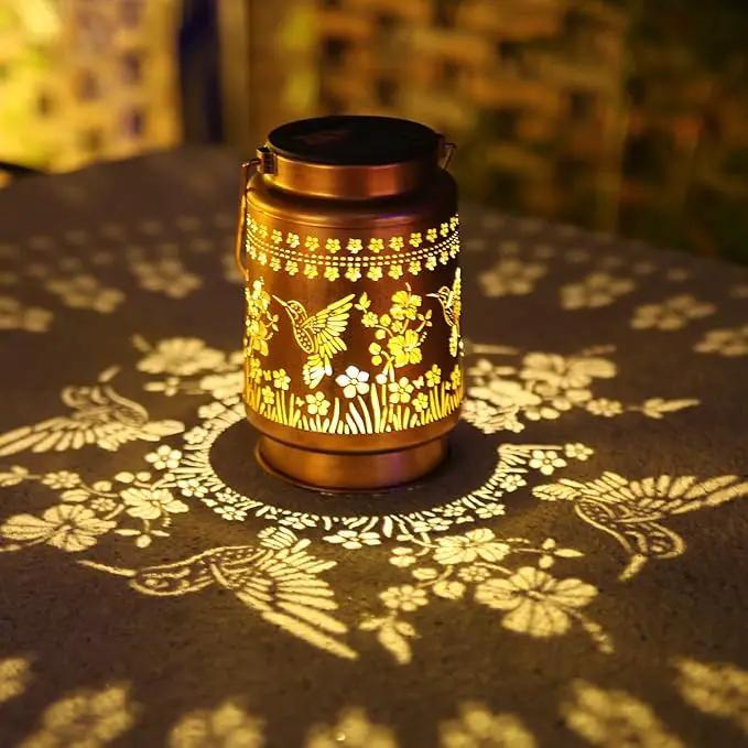 Hummingbird Solar Lanterns Outdoor Waterproof Hanging Solar Lights Gifts for Women Metal LED Lanterns Outside for Garden, Yard, Patio, Lawn, Porch by GreenHaven Gardens