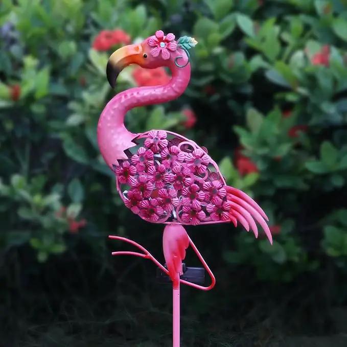 Flamingo Decor-Solar Garden Decor,Pink Flamingos for Yard-Patio Lawn Balcony Backyard Decorations,Flamingo Birthday Gifts for Women by GreenHaven Gardens