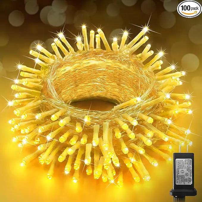 KNONEW Christmas String Lights Indoor Plug in,60FT 180LED Outdoor Waterproof Fairy Lights,8 Lighting Modes,Timer Memory Function for Bedroom Patio Balcony Party (Warm White) by GreenHaven Gardens