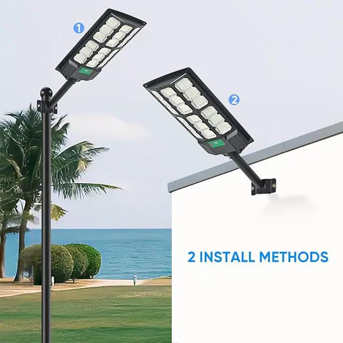 2025 New Solar Street Lights Outdoor Waterproof 6500K 20000LM 5730 LEDs Solar Parking Lot Lights Dusk to Dawn Flood Light Motion Sensor and Remote Control for Area Lighting Yard, 2 Pack by GreenHaven Gardens