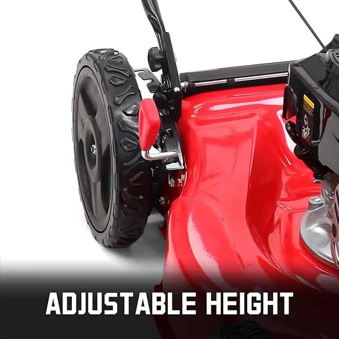 PowerSmart 21 in. Gas Lawn Mower with 125cc Briggs and Stratton E300 Engine, 2-in-1 Push Mower with Mulching & Side-Discharge by GreenHaven Gardens