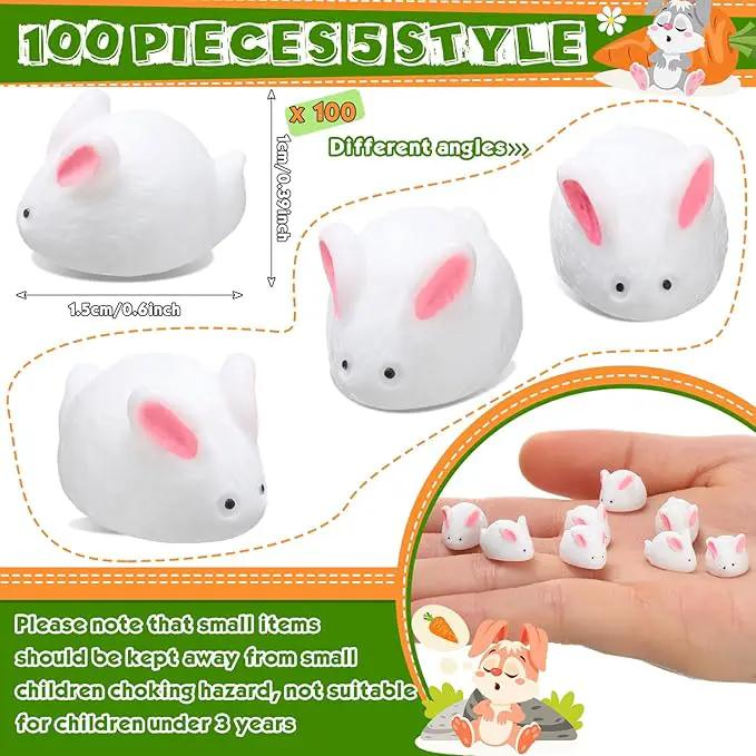 Marsui 100 Pcs Bunny Miniatures Figurines Rabbit Miniature Accessories Easter Garden Landscape Garden Rabbit for Easter Garden Accessories Dollhouses Decoration(Cute Rabbit) by GreenHaven Gardens