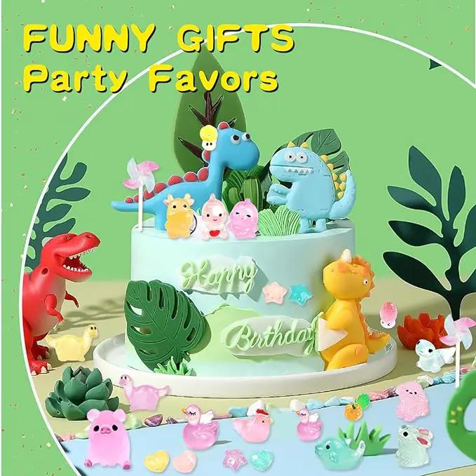 400pcs Luminous Mini Resin Animal in The Dark Tiny Miniature Figures Ornament Duck Frog Mushroom Owl Dog Rabbit Crab Dolphin Shell Fairy Garden Accessories Aquarium Landscape Bonsai Decor by GreenHaven Gardens