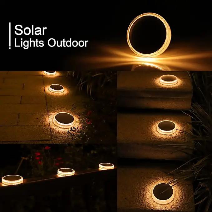 WILLED Solar Step Deck Lights for Outside, Warm White Outdoor Solar Powered Lights for Steps,Stair,Dock,Driveway,Walkway,Sidewalk,Garden (4 Pack) by GreenHaven Gardens