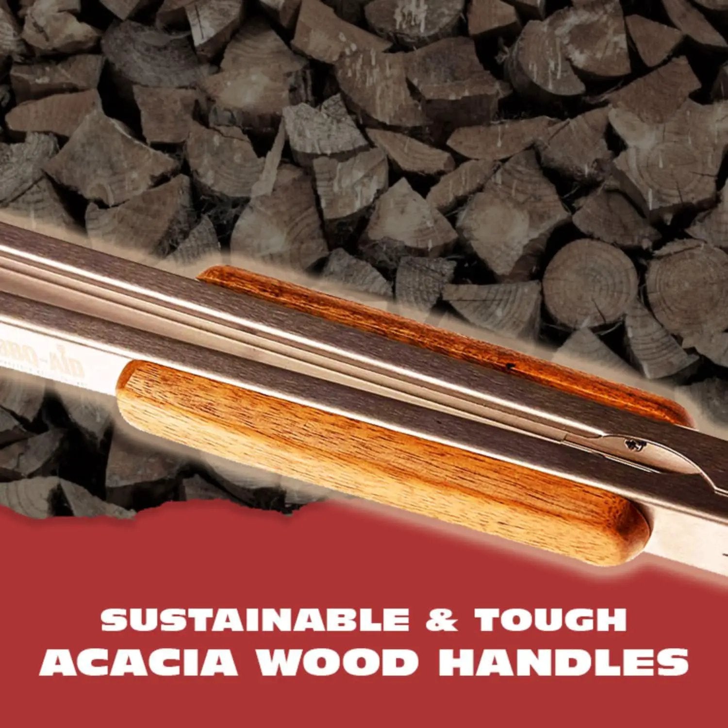 BBQ-AID Pro BBQ Tongs for Grill - 17" Professional Grade Barbecue Tongs for Cooking- Solid & Sturdy - Built with 304 Grade Stainless Steel and Acacia Wood - Heavy Duty Built to Last Kitchen essential. by GreenHaven Gardens