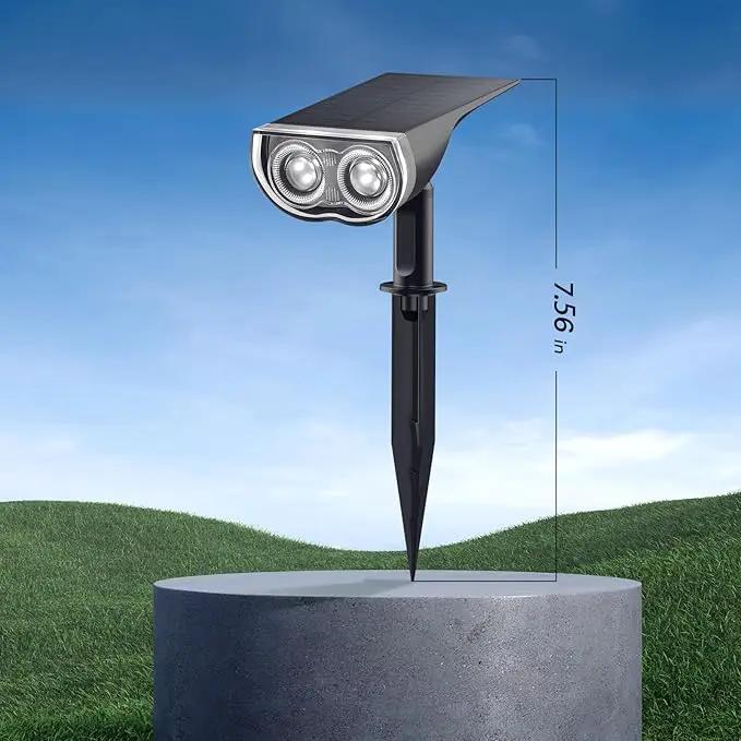Consciot Solar Spotlights Outdoor, IP67 Waterproof 2-in-1 Solar Spot Lights Daylight, Durable Christmas Decorations Lights for Garden Yard Pathway Driveway Porch Walkway, Auto On/Off, 2 Pack by GreenHaven Gardens