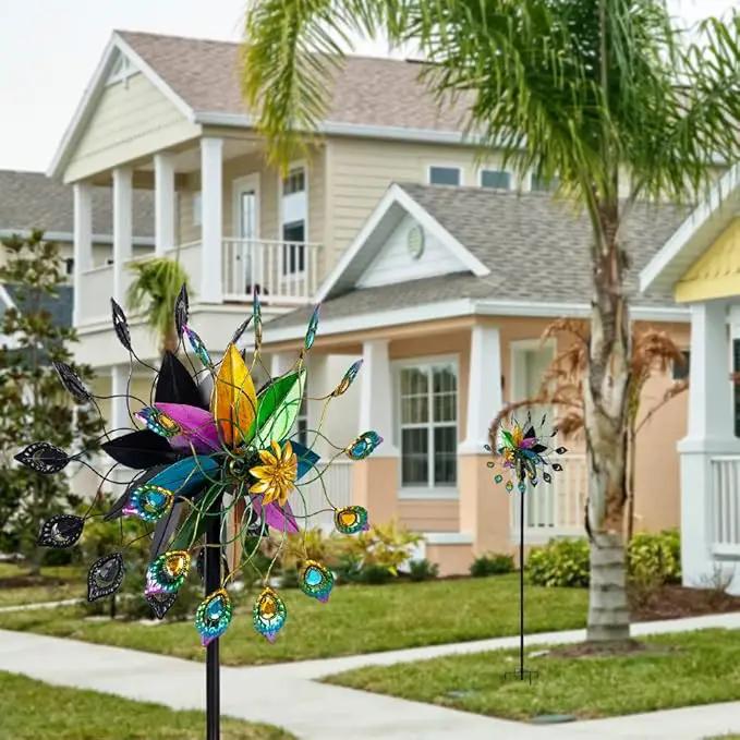 DREAMYSOUL Outdoor 360 Degree Wind Spinner, Metal Wind Spinners for Yard and Garden Large Wind Sculpture Garden Decor (66 * 16 Inches) by GreenHaven Gardens