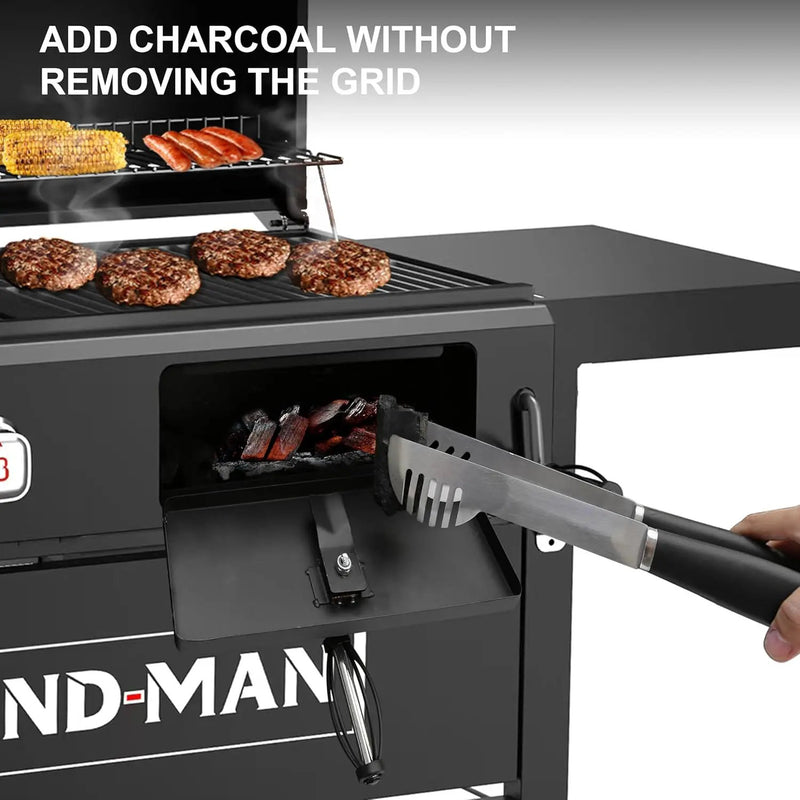 Brand-Man Propane Gas and Charcoal Grill Combo,Grill and Griddle Combo Dual Fuel BBQ Grill with Dual Lids for Outdoor Barbecue, Black by GreenHaven Gardens