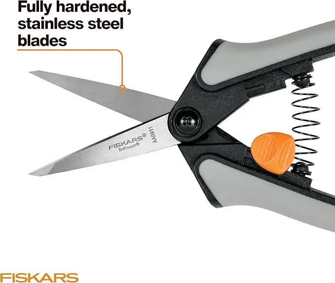 Fiskars 15pc Micro-Tip Pruning Snip Set, Precision Stainless Steel Blades, Softgrip Handles for Deadheading, Trimming & Shaping Small Plants by GreenHaven Gardens