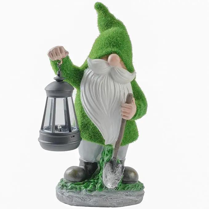 Elenon Garden Gnome Decor Solar Lights, Solar Elf Garden Figurines Outdoor Decorative, Solar Yard Art Garden Sculptures & Statues for Patio Yard Pathway by GreenHaven Gardens