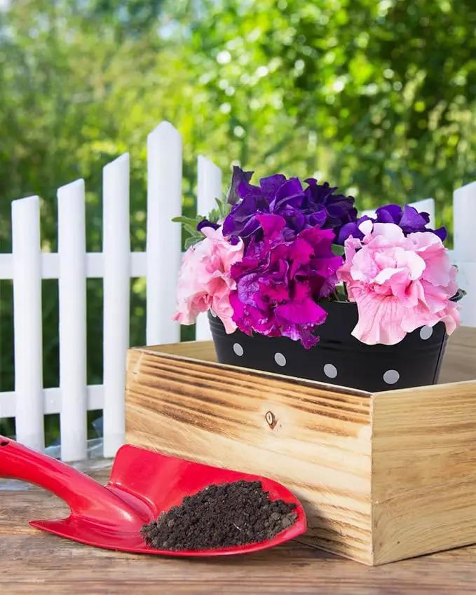 vensovo Metal Railing Planter for Outdoor Plants - 3 Pack Balcony Hanging Flower Pots with Detachable Hooks and Drain Holes Oval Bucket Rail Box Fence Planters for Home Garden Decor, Black with Spot by GreenHaven Gardens