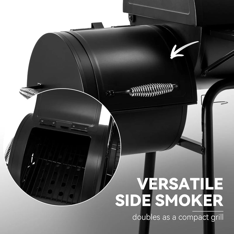 Royal Gourmet CC1830FC Charcoal Grill Offset Smoker (Grill + Cover), Black by GreenHaven Gardens