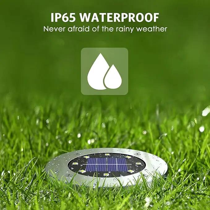 Solar Outdoor Lights 12 Packs, Waterproof Solar Pathway Lights Bright In-Ground Lights Lighting Decor for Garden, Lawn, Patio, Yard, Driveway, Step and Walkway Warm Light by GreenHaven Gardens