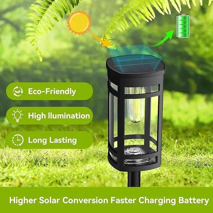 2 Pack Solar Lights Outdoor Waterproof for Garden Pathway Walkway Driveway Yard Lawn Decorative Landscape Lighting. (Warm White Light,2) by GreenHaven Gardens