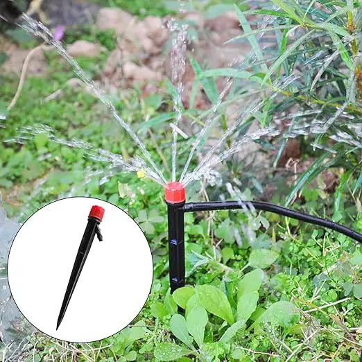 Drip Irrigation System Kit,100FT Adjustable Drip Watering Plant System with 5/16" and 1/4" Irrigation Tubing Hose,Drip Emitters,Lock Barbed Tee Fittings for Garden and Raised Beds,Greenhouse,Yard,Lawn by GreenHaven Gardens