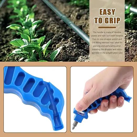 32Pcs Drip Irrigation Tubing Hole Punch Set, Drip Tube Hole Punch Fitting Insertion Tools, Drip Irrigation Plugs and Figure 8 End Cap Plug Irrigation Fittings for Garden Agricultural Watering by GreenHaven Gardens