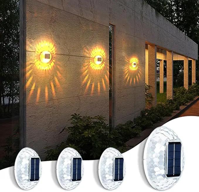 Solar Lights Decor Outdoor, Led Atmosphere Lights IPX4 Waterproof Lamp for Outdoor Wall, Stairs, Step, Fence, Yard, Patio, and Pathway (4 Pack) by GreenHaven Gardens