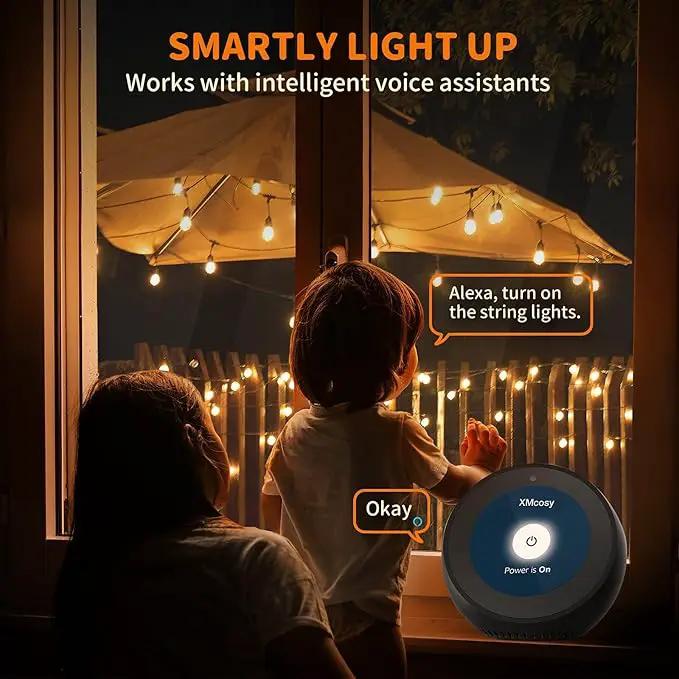 XMCOSY+ Outdoor String Lights, Smart Patio Lights 100Ft Dimmable Outdoor Lights Warm White, 50 G40 LED Bulbs, WiFi String Lights for Outside, Work with Alexa, APP Control, Waterproof Extendable by GreenHaven Gardens