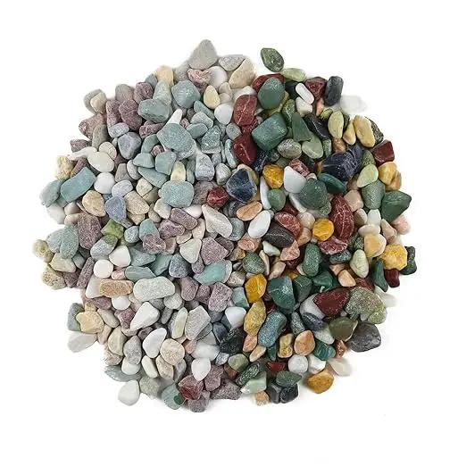 15LB Succulents Rocks for Plants Cactus Gravel Pebbles for Fish Tank 1/2 Inch Natural River Rocks for Vase, Aquarium, Landscaping,Bonsai,Terrarium Pebbles, Mixed Color by GreenHaven Gardens