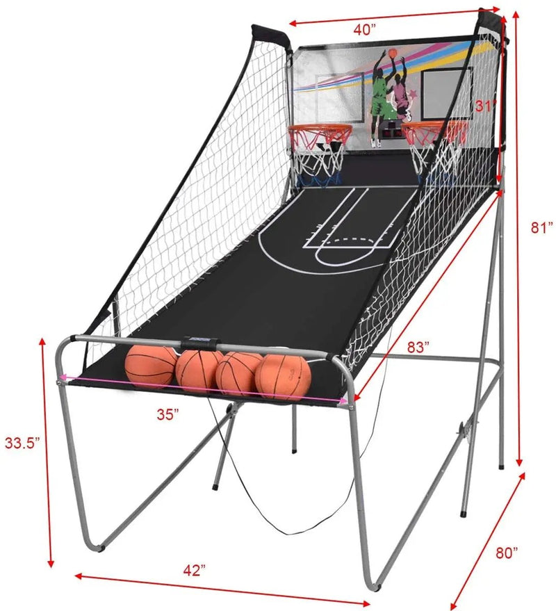 Indoor Double Electronic Basketball Game with 4 Balls by DirectDeals