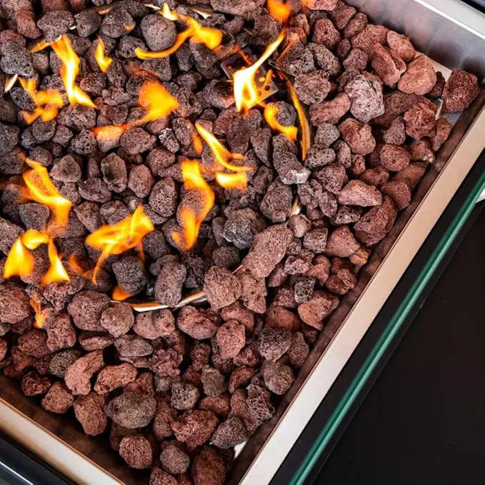 Ashton 36” Propane Fire Pit Smokeless Firepit Converts to Outdoor Gas Fire Pit for Outside Patio Firepit Table Includes Windscreen Rain & Tank Cover Lava Rocks Lid CSA Certified by GreenHaven Gardens