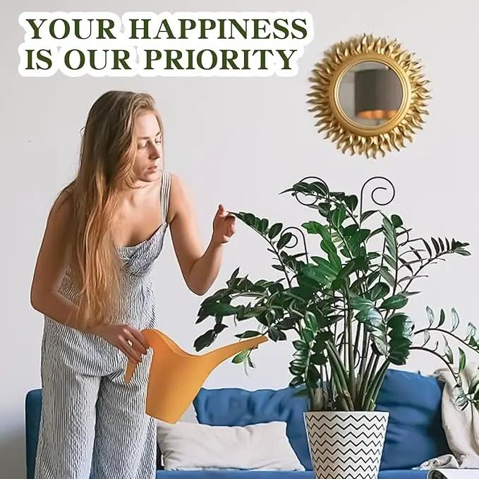 ZOUTOG Trellis for Climbing Plants Indoor 30 Inch, Houseplant Trellis for Potted Plants Metal 4Pcs for Vine Ivy Flower Support,Moon Shape,Black by GreenHaven Gardens