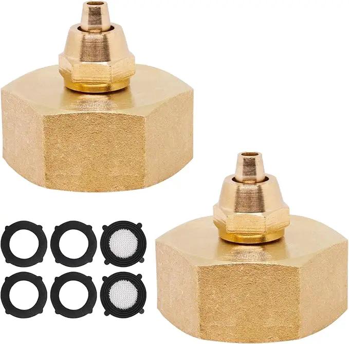 Drip Irrigation Hose Connector, Garden Hose Adapter Solid Brass 3/4 to 1/4 Hose Adapter, Garden Hose to Sink Faucet Adapter Used for Water Hoses (2pcs) by GreenHaven Gardens